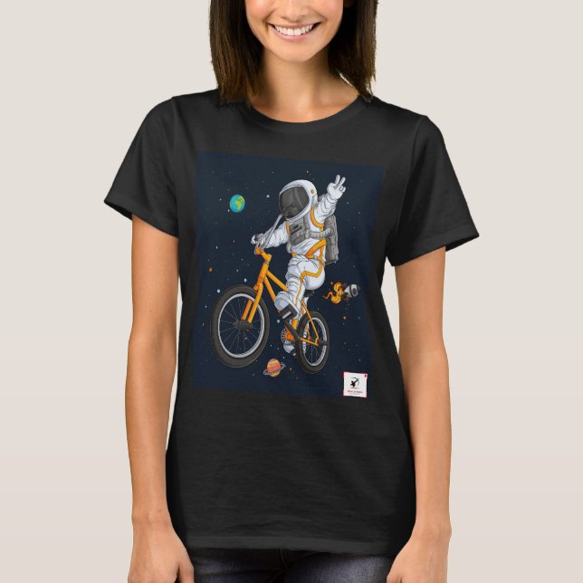 Astronaut Riding a BMX T-Shirt design (Framsida)