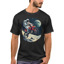 Astronaut Riding Motocross på Måne