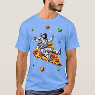 Astronaut Riding Pizza Slice T Shirt