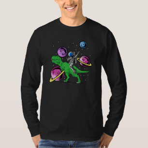 Astronaut Riding Rex Dinosaur Astro Space T Shirt