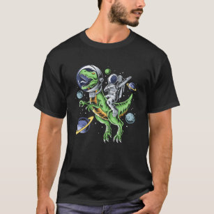 Astronaut Riding T-Rex Dinosaur Astro T-Rex Space T Shirt