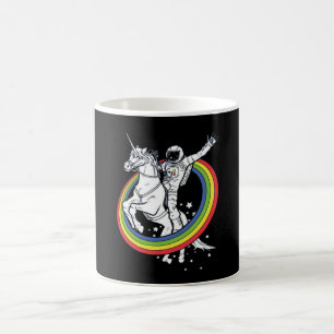 Astronaut Riding Unicorn Kaffemugg