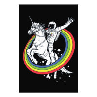 Astronaut Ridning Enhörning 