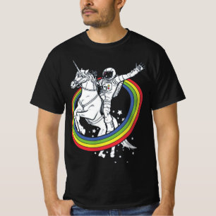 Astronaut Ridning Enhörning, Roligt Yttre rymden T Shirt