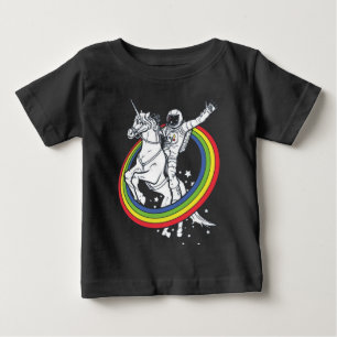 Astronaut Ridning Enhörning T Shirt