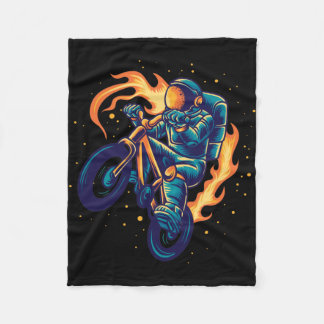 Astronaut Ridning På En BMX Fleecefilt