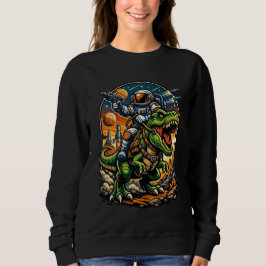 Astronaut Ridning på en T-Rex – Episk Rymd-Dinosau T Shirt