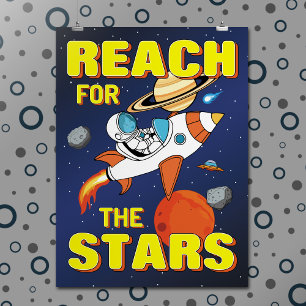 Astronaut Rocket inspirationsoffert Rymden Poster