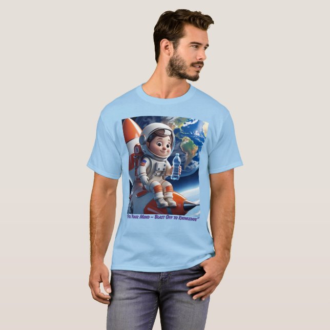"Astronaut Rocket Space Äventyr Graphic T-Shirt" T Shirt (Hel framsida)