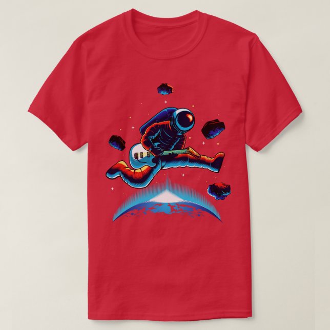 Astronaut Rocking i Rymden T Shirt (Design framsida)