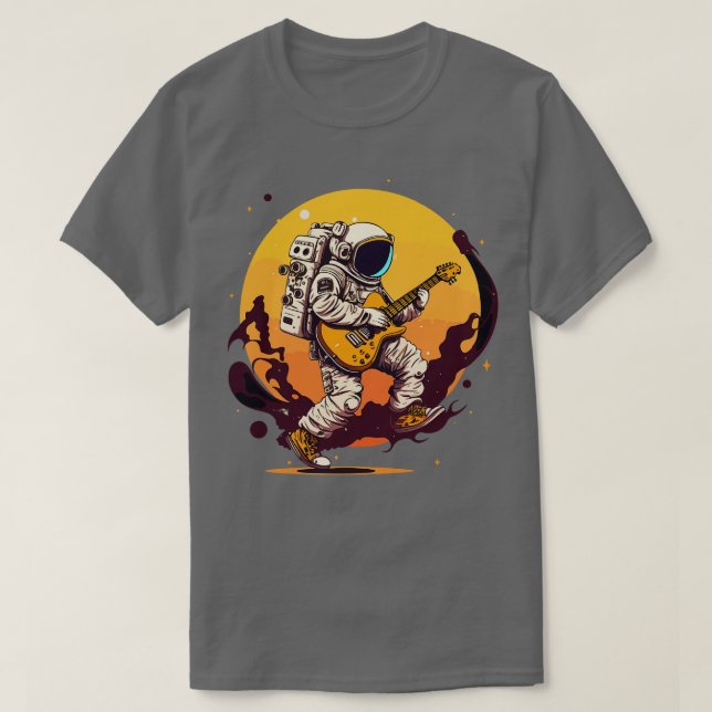 Astronaut Rockstjärna T Shirt (Design framsida)