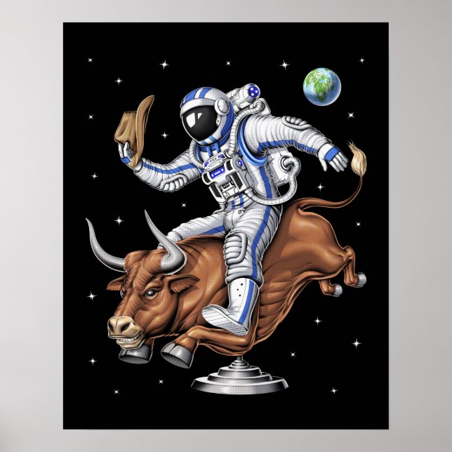 Astronaut Rodeo Cowboy Poster (Framsidan)