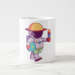 Astronaut, Roliga Planeter Jumbo Mugg