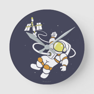 Astronaut Rund Klocka