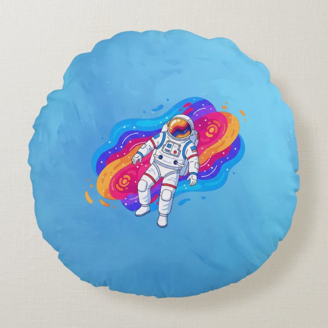 Astronaut Rund Kudde (Framsidan)