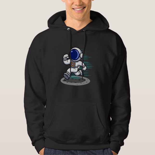 Astronaut Running Adventure Hoodie (Framsida)