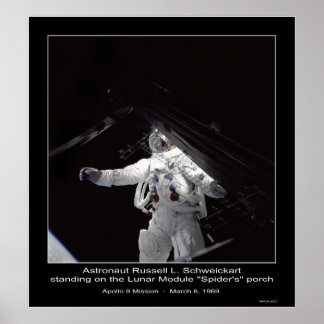 Astronaut Russell L. Schweickart Apollo 9 Uppdrag Poster