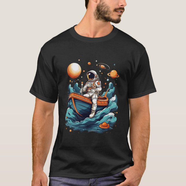Astronaut Rving the Cosmos T-Shirt (Framsida)