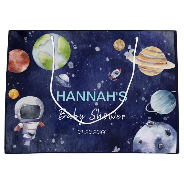 Astronaut Rymden Boy Baby Shower Party (Framsidan)