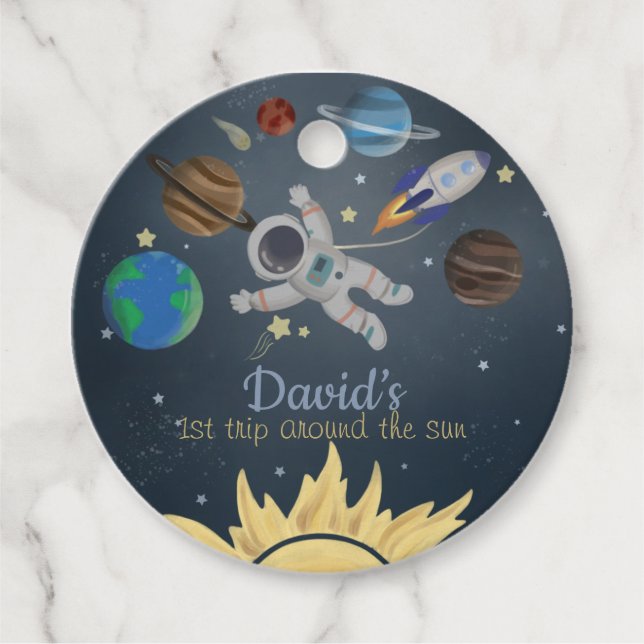 Astronaut Rymden favorittaggar Gåvor Etiketter (Framsida)