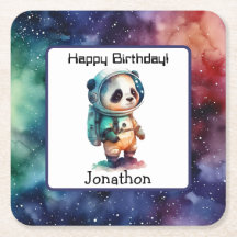 Astronaut Rymden födelsedag Papper Underlägg