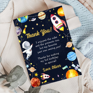 Astronaut Rymden födelsedag - tack för ditt kort