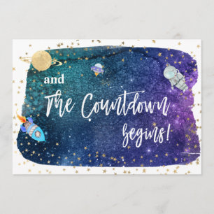 *~* Astronaut Rymden Rocket Baby Shower Inbjudningar