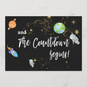 *~ Astronaut Rymden Rocket Planet Baby Shower Inbjudningar