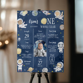 Astronaut Rymden Safari Birthday Milestone Poster