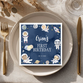 Astronaut Rymden Safari Birthday Napkins Pappersservett