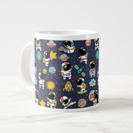 Astronaut Rymden Tecknad Jumbo Mugg
