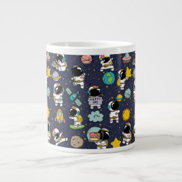 Astronaut Rymden Tecknad Jumbo Mugg
