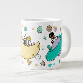 Astronaut Rymden Tecknad Jumbo Mugg