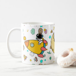 Astronaut Rymden Tecknad Kaffemugg