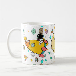 Astronaut Rymden Tecknad Kaffemugg