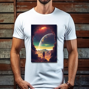 Astronaut Rymden Travel Måne jorden T Shirt