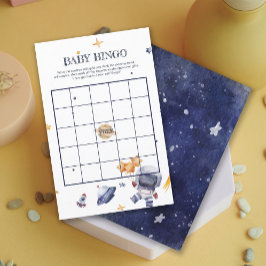 Astronaut Rymdraket Baby Shower Baby Bingo Spel