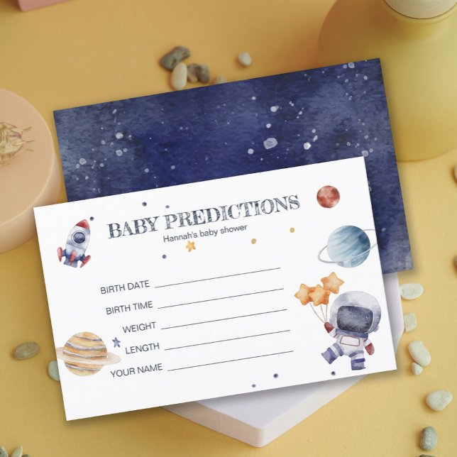 Astronaut Rymdskepp Baby Shower Bebis Gissningar S (Astronaunt Rocketship BabyShower Baby Guesses Game)