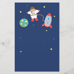 Astronaut, Rymdskepp, Yttre rymden, För pojkar Brevpapper