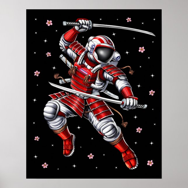 Astronaut Samurai Warrior Poster (Framsidan)