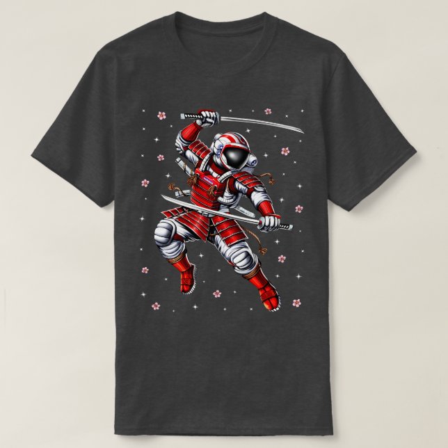 Astronaut Samurai Warrior T Shirt (Design framsida)