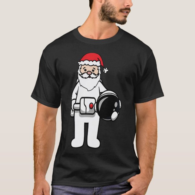 Astronaut Santa i rymden T Shirt (Framsida)