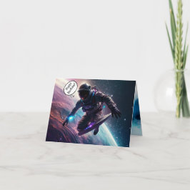 Astronaut Sci-Fi Birthday Foleting Card Kort