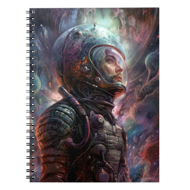 Astronaut Science fiction Art Anteckningsbok (Framsidan)