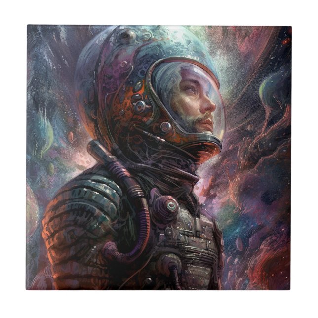 Astronaut Science fiction Art Kakelplatta (Framsidan)
