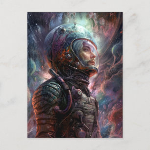 Astronaut Science fiction Art Vykort