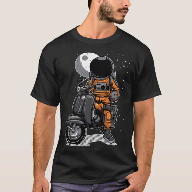 Astronaut Scooter T Shirt (Framsida)
