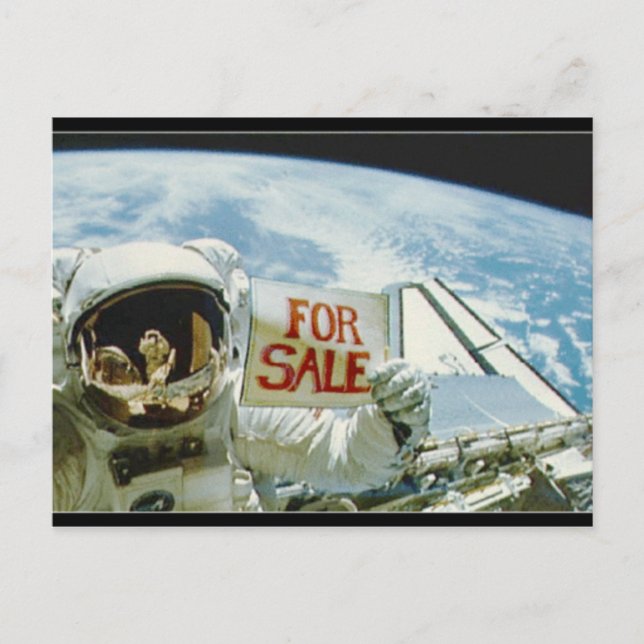 Astronaut Sells Earth Vykort (Framsida)