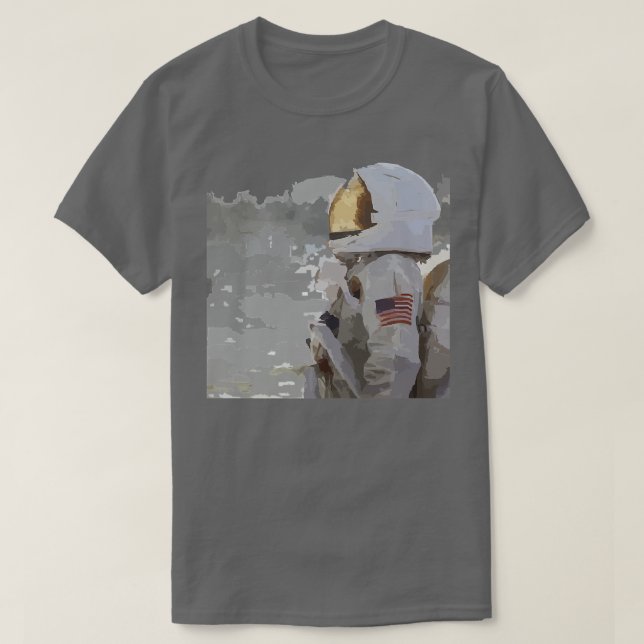 Astronaut Setting Sights High  T Shirt (Design framsida)
