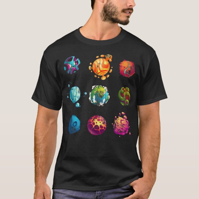 Astronaut Shirt, Outer Space Shirt, Planet  T Shirt (Framsida)